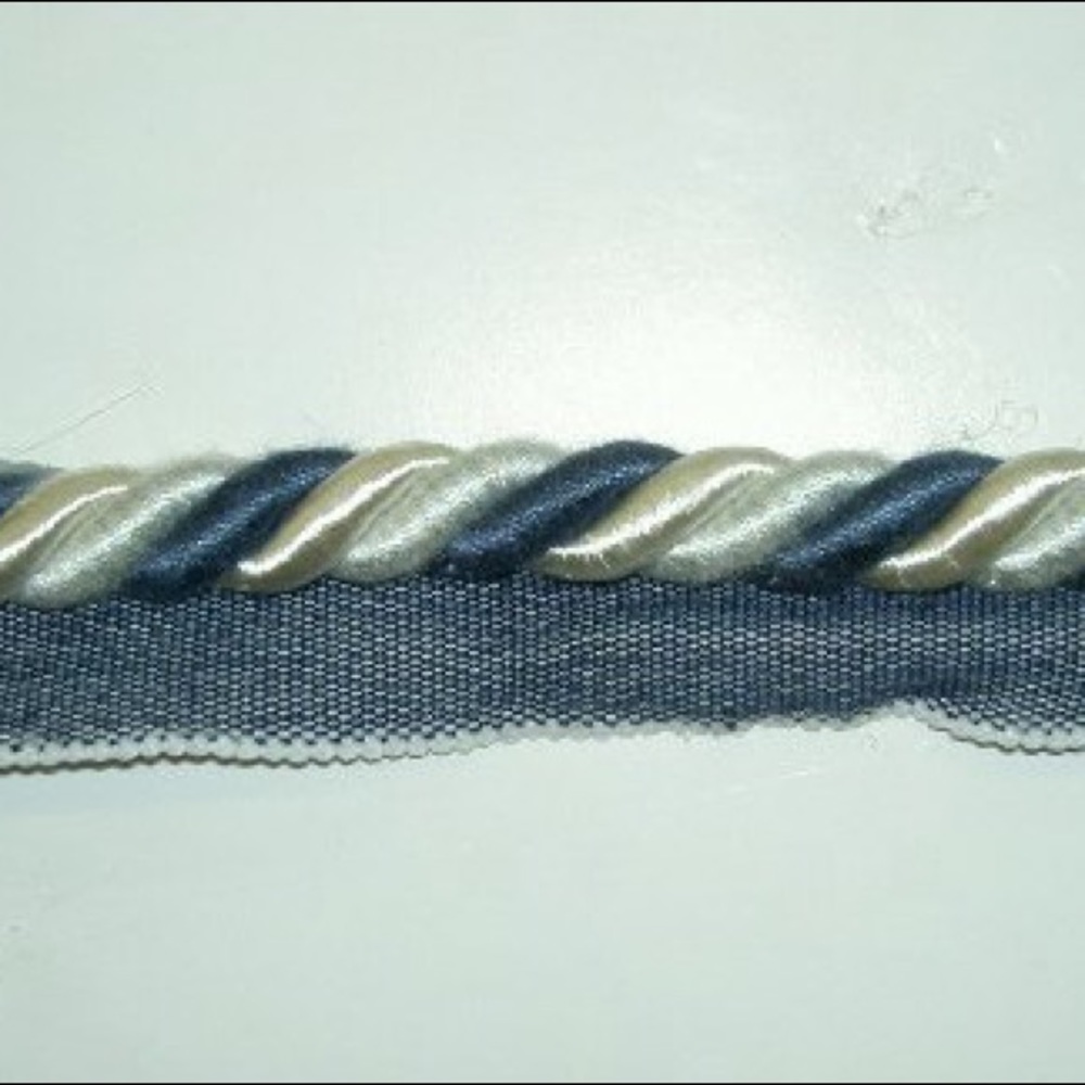 5 YDS Messina Sky Blue, Wedgewood & Cadet Blue Decorator Cord Trim 3/8 inch